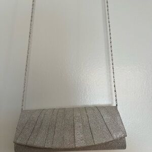 Silver crossbody bag for party
